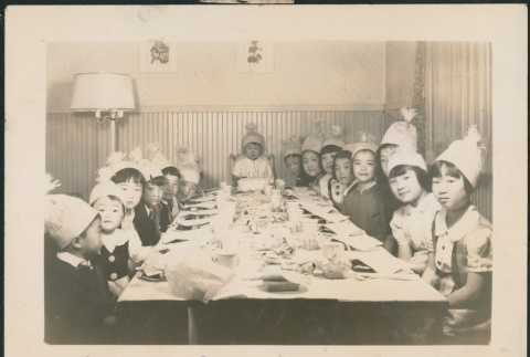 Group of children at birthday party (ddr-densho-523-78)