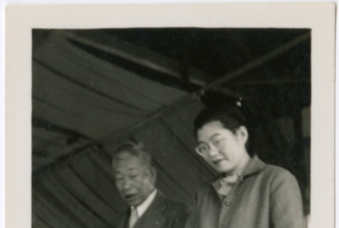 Tomoye Takahashi and unknown man (ddr-densho-426-1080)