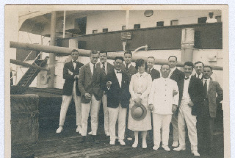 Group photograph aboard ship (ddr-densho-335-266)