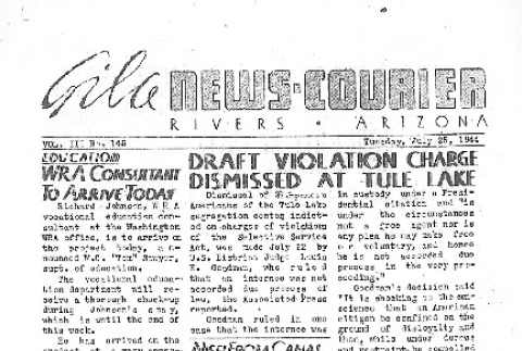 Gila News-Courier Vol. III No. 145 (July 25, 1944) (ddr-densho-141-301)