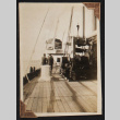 Men walk on the deck of a ship (ddr-densho-404-11)