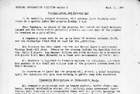 Heart Mountain General Information Bulletin Series 5 (September 5, 1942) (ddr-densho-97-76)