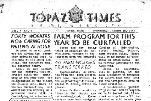 Topaz Times Vol. X No. 3 (January 10, 1945) (ddr-densho-142-370)