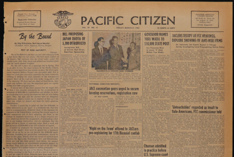 Pacific Citizen, Vol. 54, No. 13 (March 31, 1962) (ddr-pc-34-13)