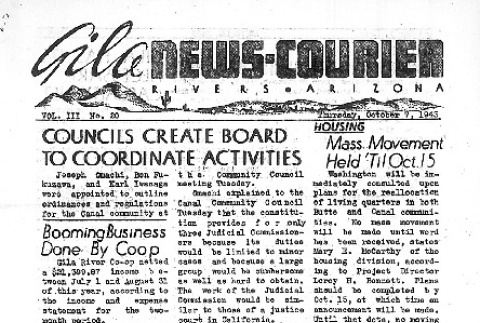 Gila News-Courier Vol. III No. 20 (October 7, 1943) (ddr-densho-141-165)