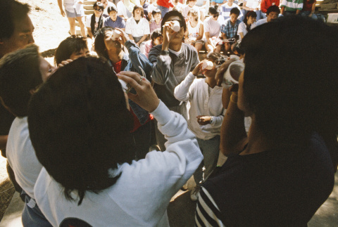 Campers taking communion on the last day of camp (ddr-densho-336-1795)