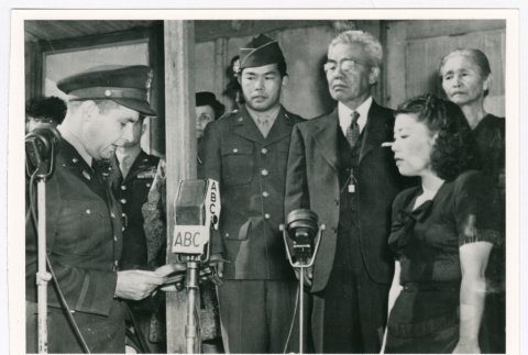 Officers with microphones (ddr-densho-1007-306)