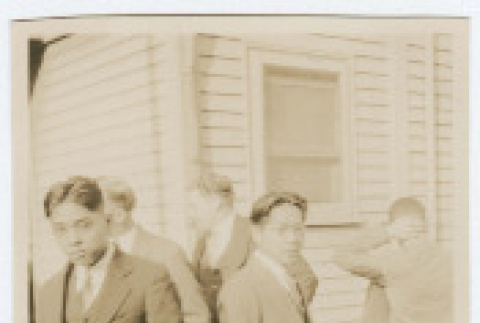 Men outside Pottenger residence (ddr-densho-383-396)