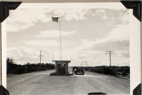 Poston Camp entrance gate (ddr-densho-587-9)