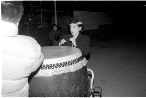 Two at drum (ddr-densho-1007-1219)