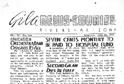 Gila News-Courier Vol. III No. 144 (July 22, 1944) (ddr-densho-141-300)