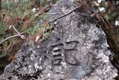 Detail on the Memory Stone (ddr-densho-354-1191)