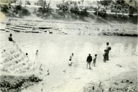 Okinawan children swimming (ddr-densho-179-130)