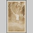 Girl by tree (ddr-densho-293-43)