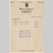 Room receipt at Hotel Osborn (ddr-densho-329-1230)