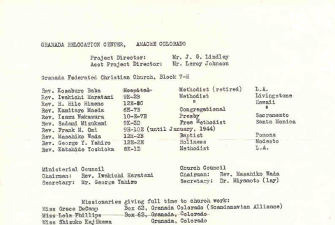 Granada Federated Christian Church contact list (ddr-densho-157-189)