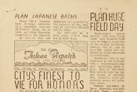 Tulean Dispatch Vol. III No. 31 (August 21, 1942) (ddr-densho-65-27)