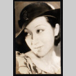 Portrait of a woman wearing a hat (ddr-densho-404-108)