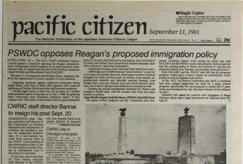 Pacific Citizen, Whole No. 2155, Vol. 93, No. 11 (September 11, 1981) (ddr-pc-53-36)