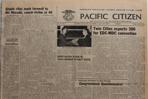Pacific Citizen, Vol. 53, No. 8 (August 25, 1961) (ddr-pc-33-34)