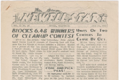 The Newell Star, Vol. II, No. 26 (June 29, 1945) (ddr-densho-284-74)