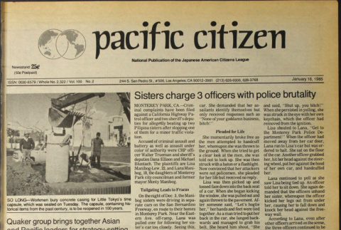 Pacific Citizen, Vol. 100 No. 2 (January 18, 1985) (ddr-pc-57-2)
