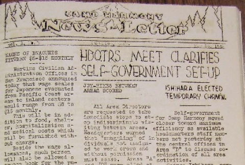 Puyallup Camp Harmony News-Letter Vol. I No. 3 (May 14, 1942) (ddr-densho-194-3)