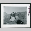 Photograph of L. Josephine Hawes, Mrs. Chamberlain and an army guard in Death Valley (ddr-csujad-47-97)