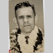 Man wearing leis (ddr-njpa-1-1578)