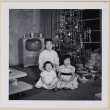 William, Susan and Leslie Shiomi by Christmas tree (ddr-densho-522-528)