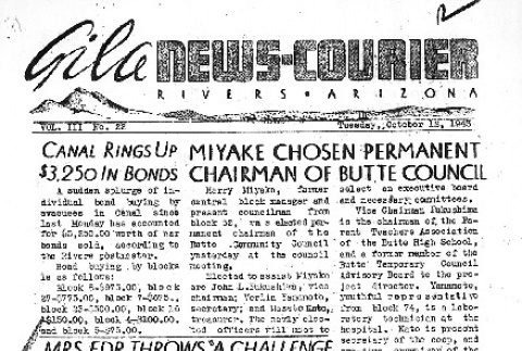 Gila News-Courier Vol. III No. 22 (October 12, 1943) (ddr-densho-141-168)