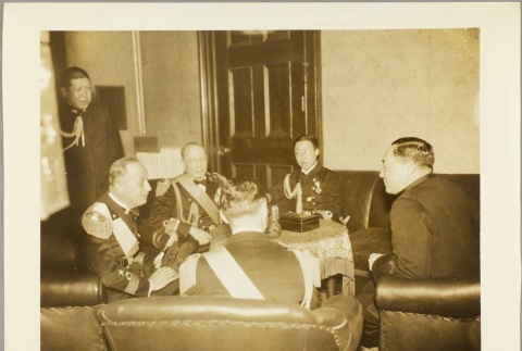 Alberto Da Zara meeting with Italian and Japanese naval commanders (ddr-njpa-13-722)
