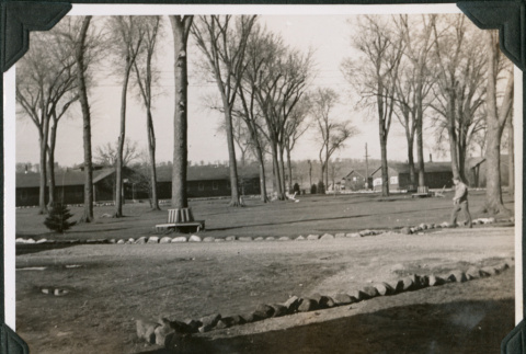 Field surrounded by buildings (ddr-ajah-2-425)