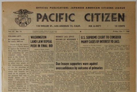 Pacific Citizen, Vol. 51, No. 15 (October 7, 1960) (ddr-pc-32-41)