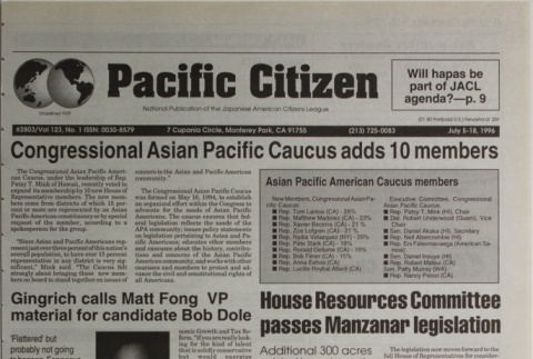 Pacific Citizen, Vol. 123, No. 1 (July 5-18, 1996) (ddr-pc-68-13)