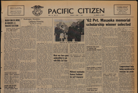 Pacific Citizen, Vol. 54, No. 22 (June 1, 1962) (ddr-pc-34-22)
