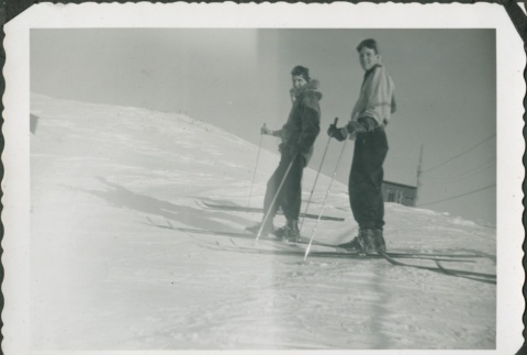 Two men posing in skis (ddr-densho-321-416)