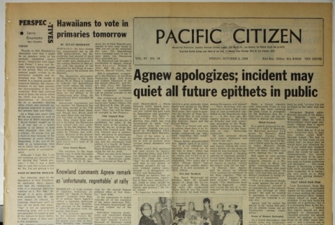 Pacific Citizen, Vol. 67, No. 14 (October 4, 1968) (ddr-pc-40-40)