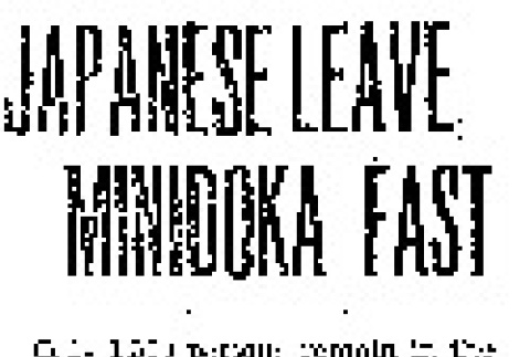 Japanese Leave Minidoka Fast (September 28, 1945) (ddr-densho-56-1145)