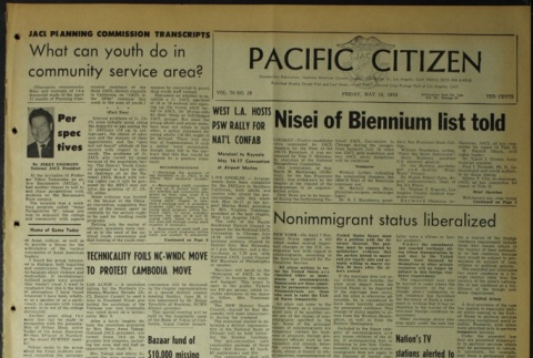 Pacific Citizen, Vol. 70, No. 19 (May 15, 1970) (ddr-pc-42-19)