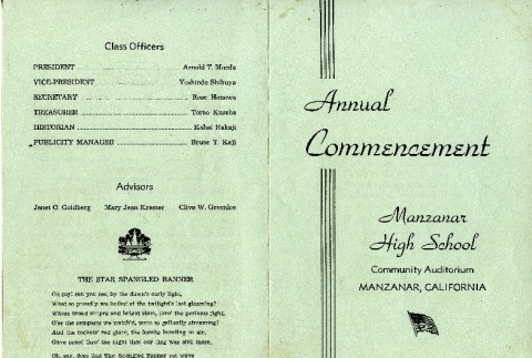Manzanar High School commencement program (ddr-manz-4-174)