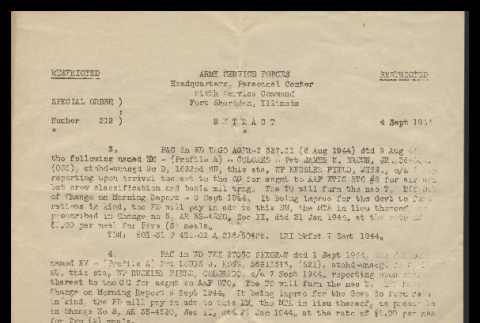 Special orders, no. 212 (September 4, 1944) (ddr-csujad-55-2345)