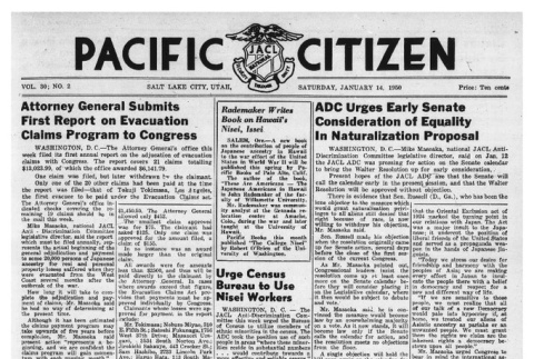 The Pacific Citizen, Vol. 30 No. 2 (January 14, 1950) (ddr-pc-22-2)