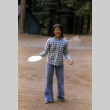 Leslie Shirakawa playing frisbee (ddr-densho-336-834)