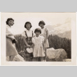 Dorothy, Ruth, Betty and Flora Morita on Mt. Hood picnic (ddr-densho-409-59)