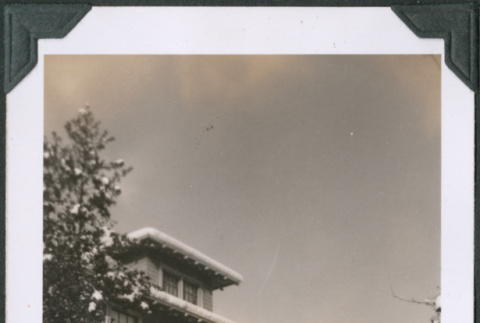 Photo of Ima family home under snow (ddr-densho-483-1276)