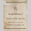 Valley Civic League Inagural Banquet program (ddr-densho-277-6)