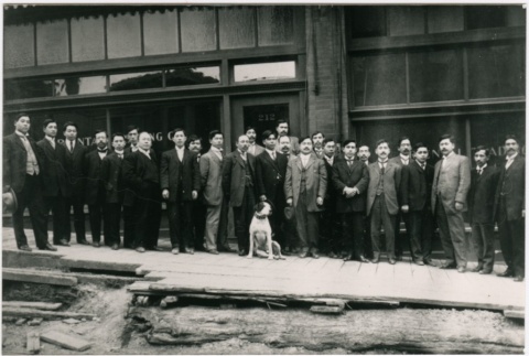 Group in front of the Oriental Trading Company (ddr-densho-353-161)