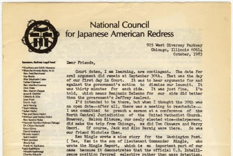 National Council for Japanese American Redress Newsletter (ddr-densho-352-77)
