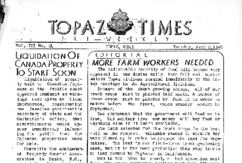 Topaz Times Vol. III No. 31 (June 8, 1943) (ddr-densho-142-169)